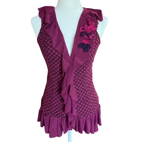 Lulumari Wool Blend Flounce Vest Women's Size S Whimsygoth, Steampunk, Fairy - Picture 1 of 10